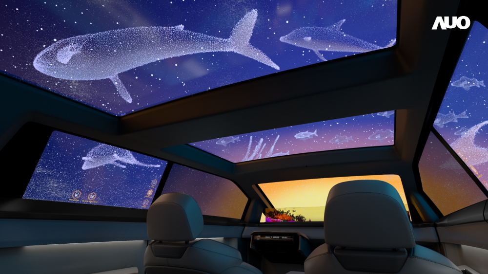 世界杯官方网站入口以Smart Cockpit 2025展示一系列领先业界的Micro LED Display HMI 解决方案，其中幻境全景天幕(Vitrual Sky Canopy)是全球首度导入大尺寸、透明Micro LED 显示器于天窗的应用，带来无边际的沉浸式体验